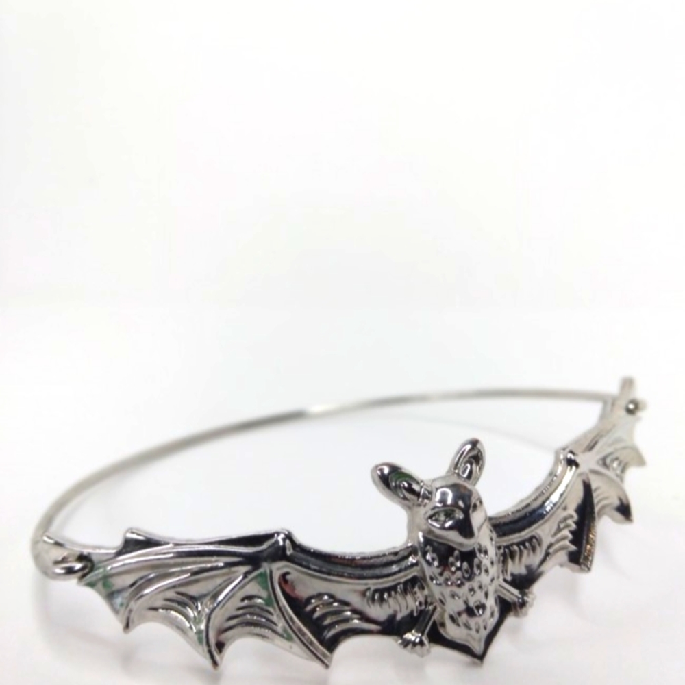 Vampire Bat Bracelet | Silver Filled Bangle